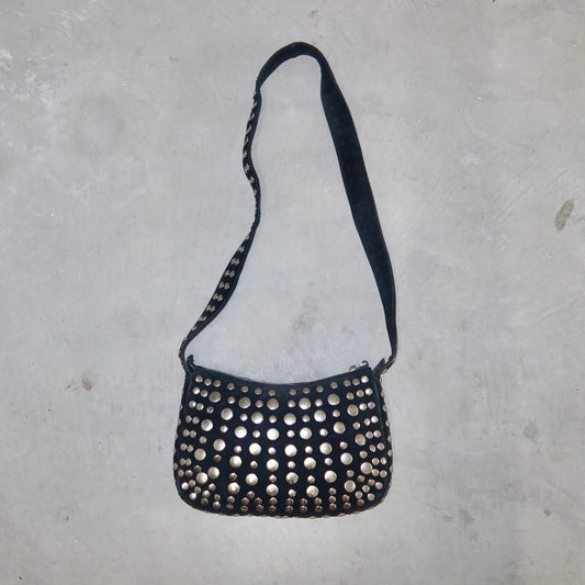 Marni Navy Suede Studded Bag