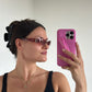 Miu Miu Pink Tinted and Silver Sunglasses