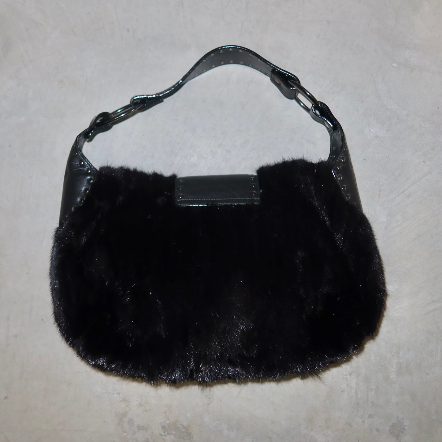 Vintage Mink Fur Studded Bag