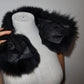 Vintage Black Real Fur Short Collar