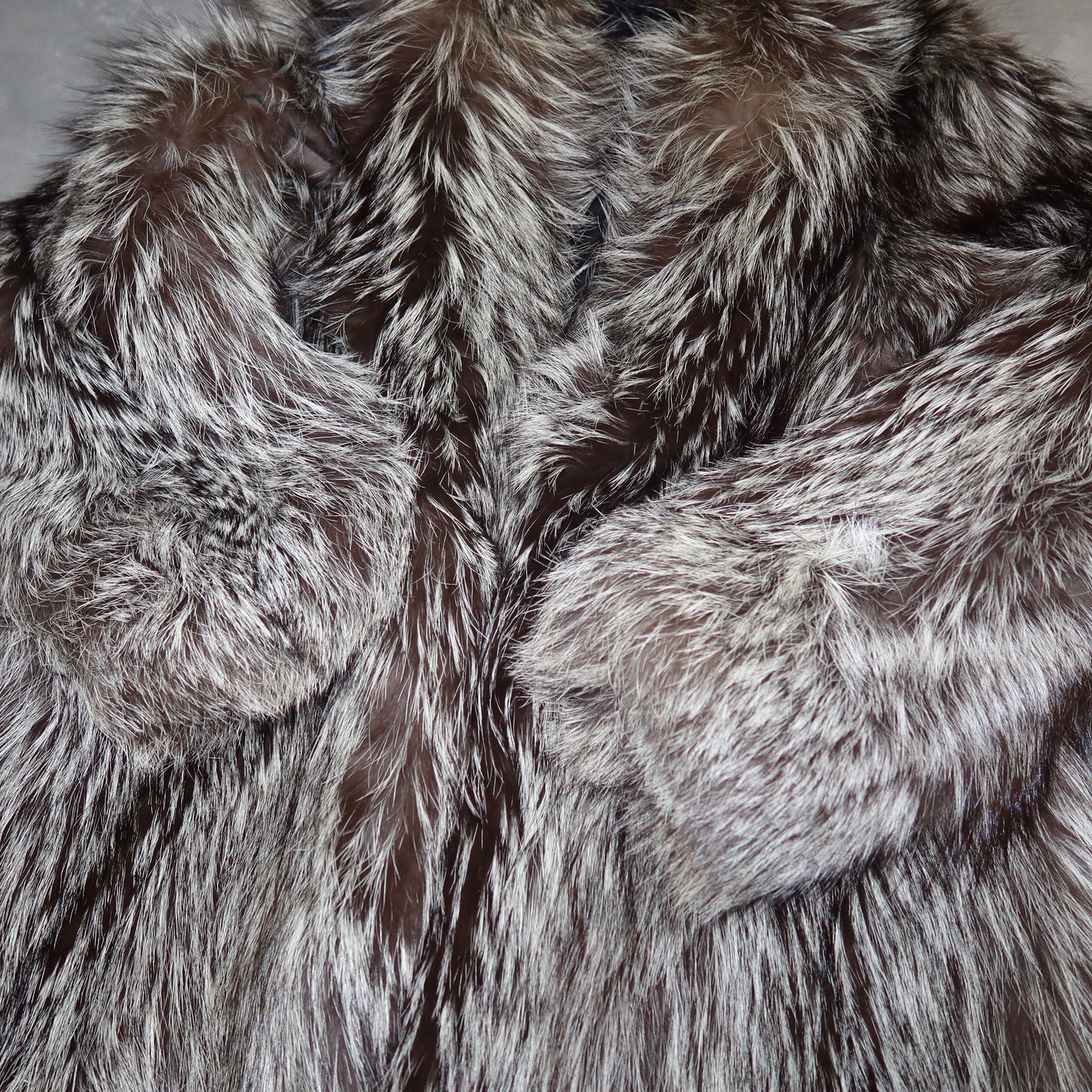 Vintage Silver Fox Fur Coat