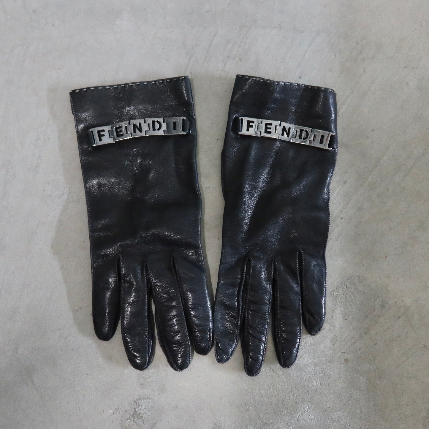 Fendi Leather Gloves