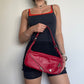 Sonia Rykiel Rare Red Leather Biker Bag