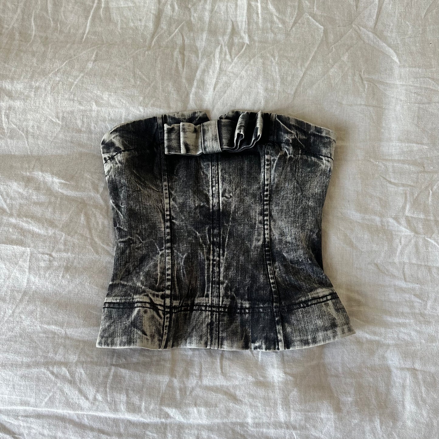 D&G Denim Acid Wash Corset