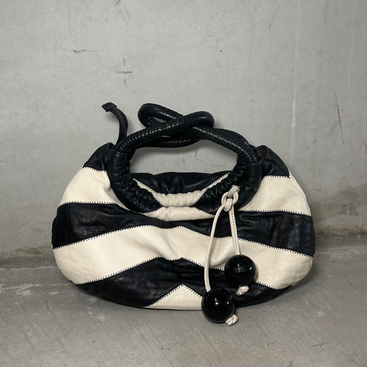 Sonia Rykiel Black & White Crescent Handbag