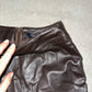 Burberry Brown Leather Pencil Skirt