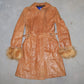Burberry Leather and Fox Fur Trench