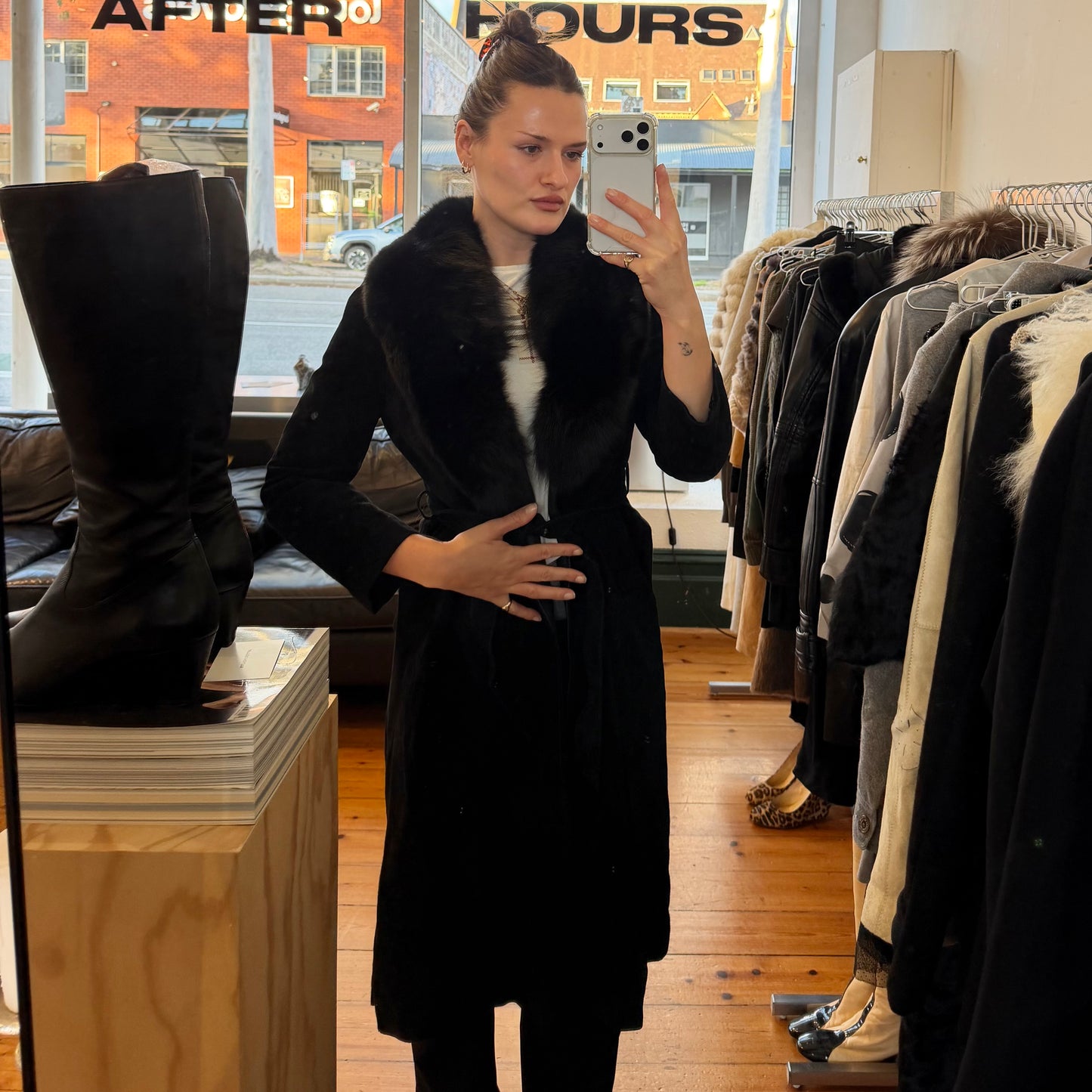 Vintage Suede Trench