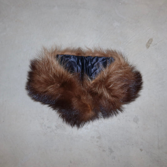 Vintage Brown Fur Collar