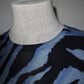 Versace Blue Tiger Print Knit Tank