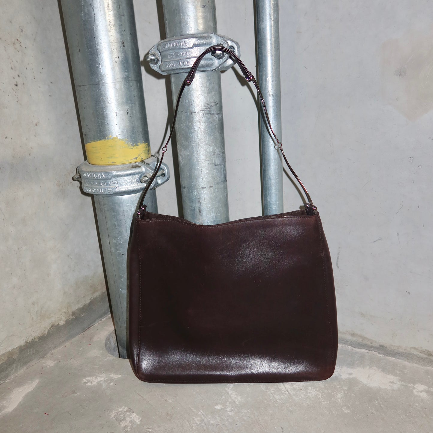 Gucci Brown Leather Horsebit Handle Bag