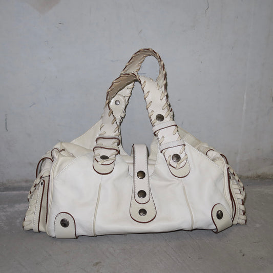 Chloé White Leather Silverado