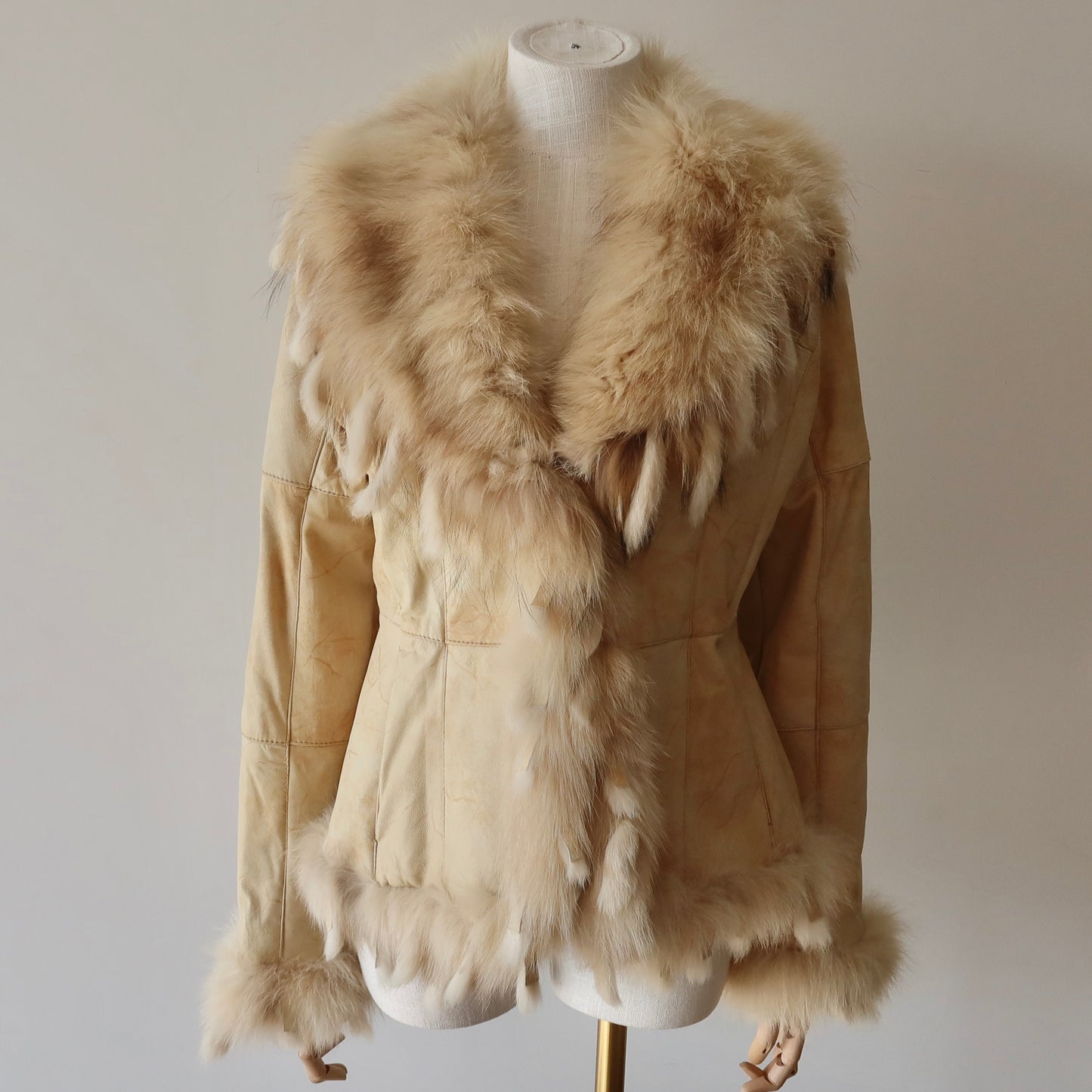 Vintage Leather and Real Fur Jacket