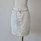 Celine White Zip Skirt