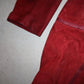 Vintage Red Suede and Fox Fur Trench