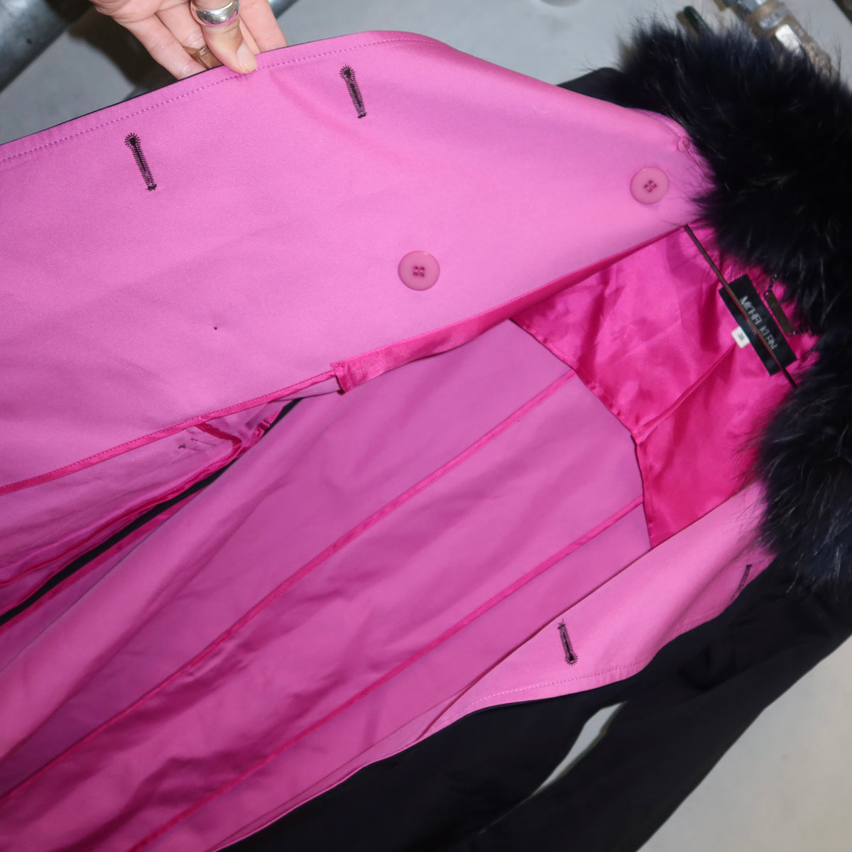 Michael Klein Fur Trim Trench