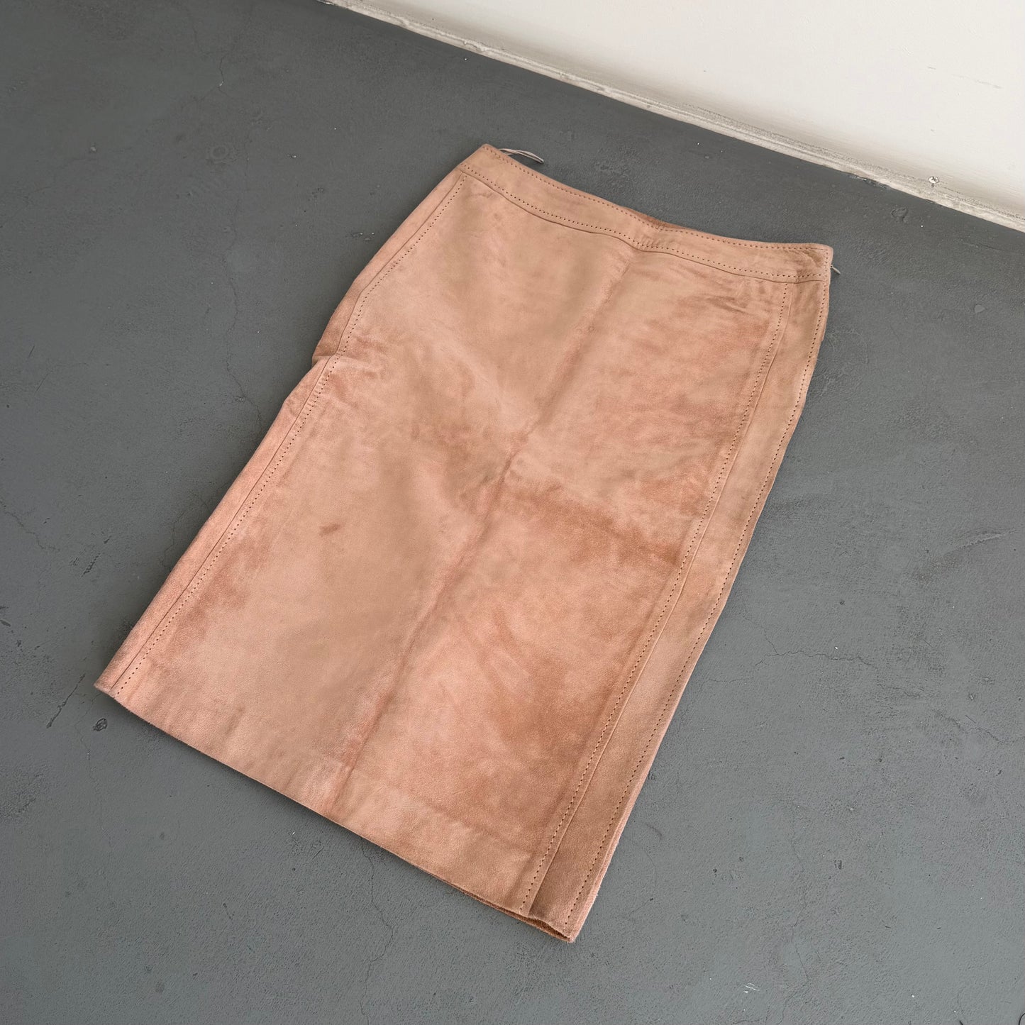 Yves Saint Laurent Suede Pencil Skirt