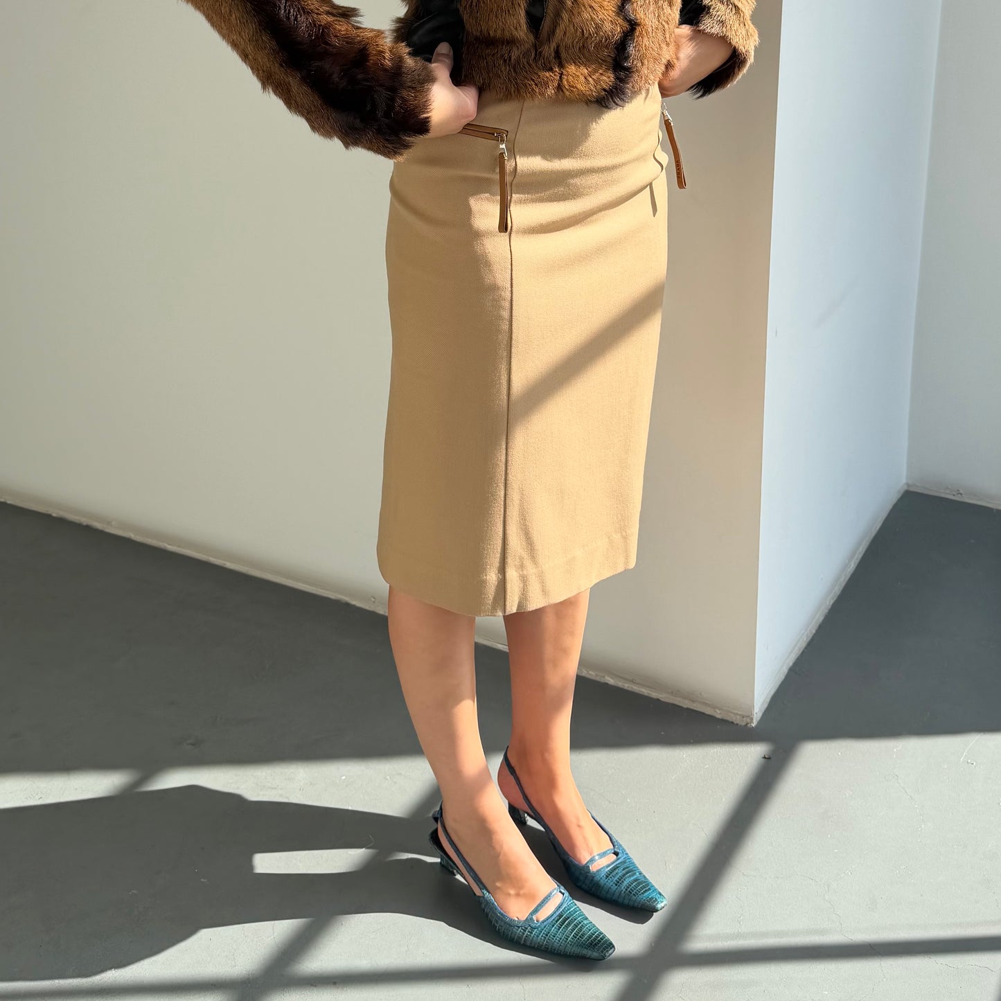 Prada Wool Midi Skirt
