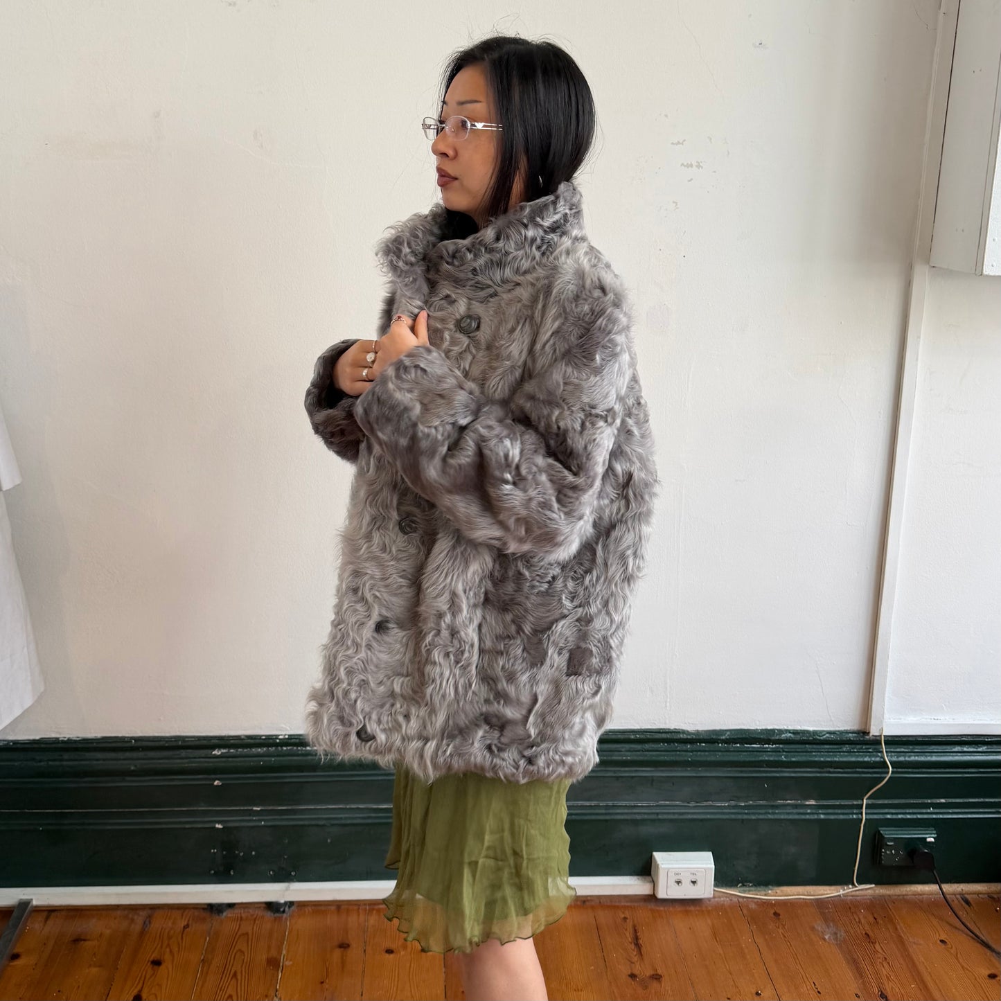 Vintage Lamb Fur Coat