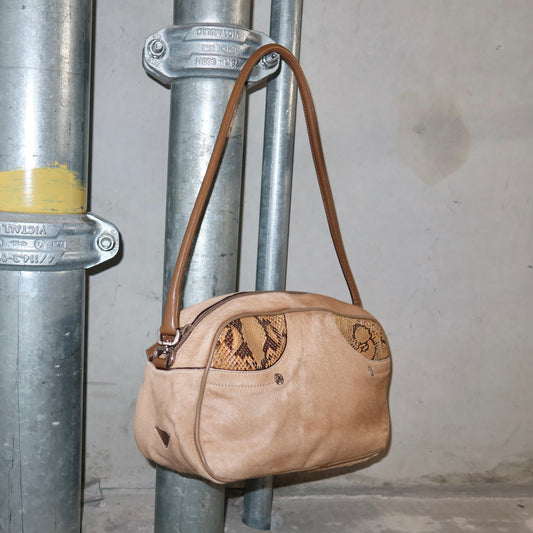 Prada Cowhide and Python Boston Bag
