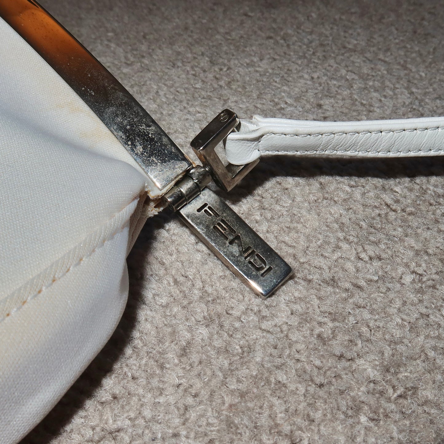 Fendi White Shoulder Bag