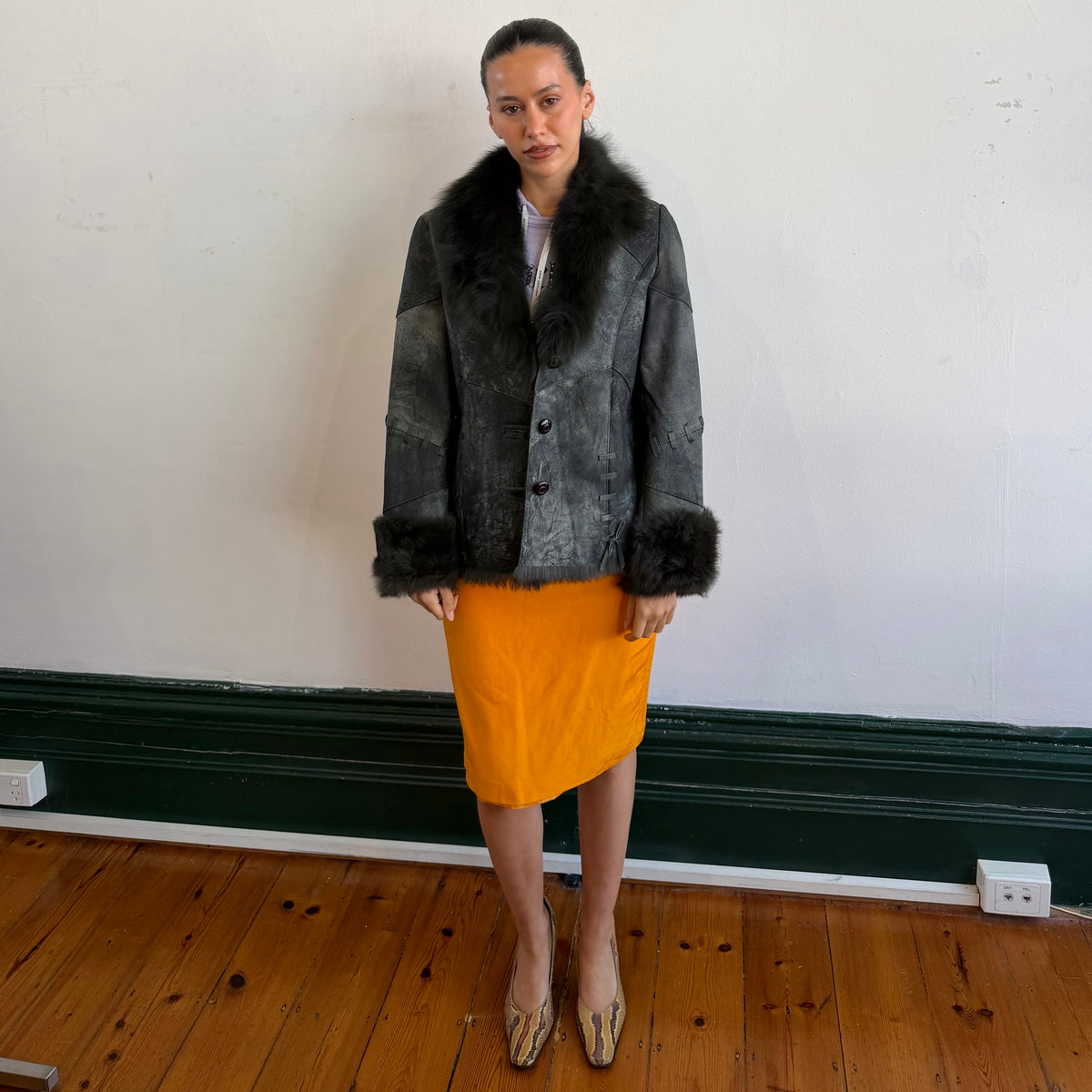 Vintage Fur Lined Coat