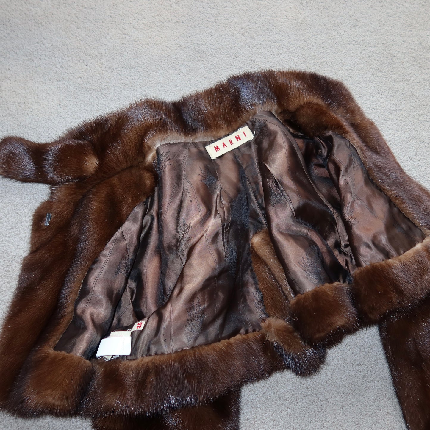 Marni Brown Mink Fur Coat