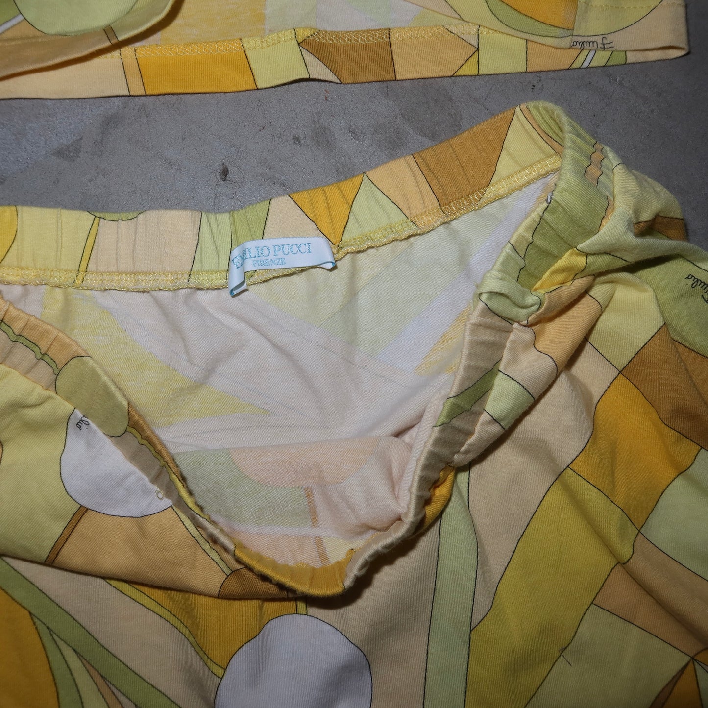Emilio Pucci Yellow Printed Set