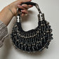 Chloe Black Beaded Bracelet Bag