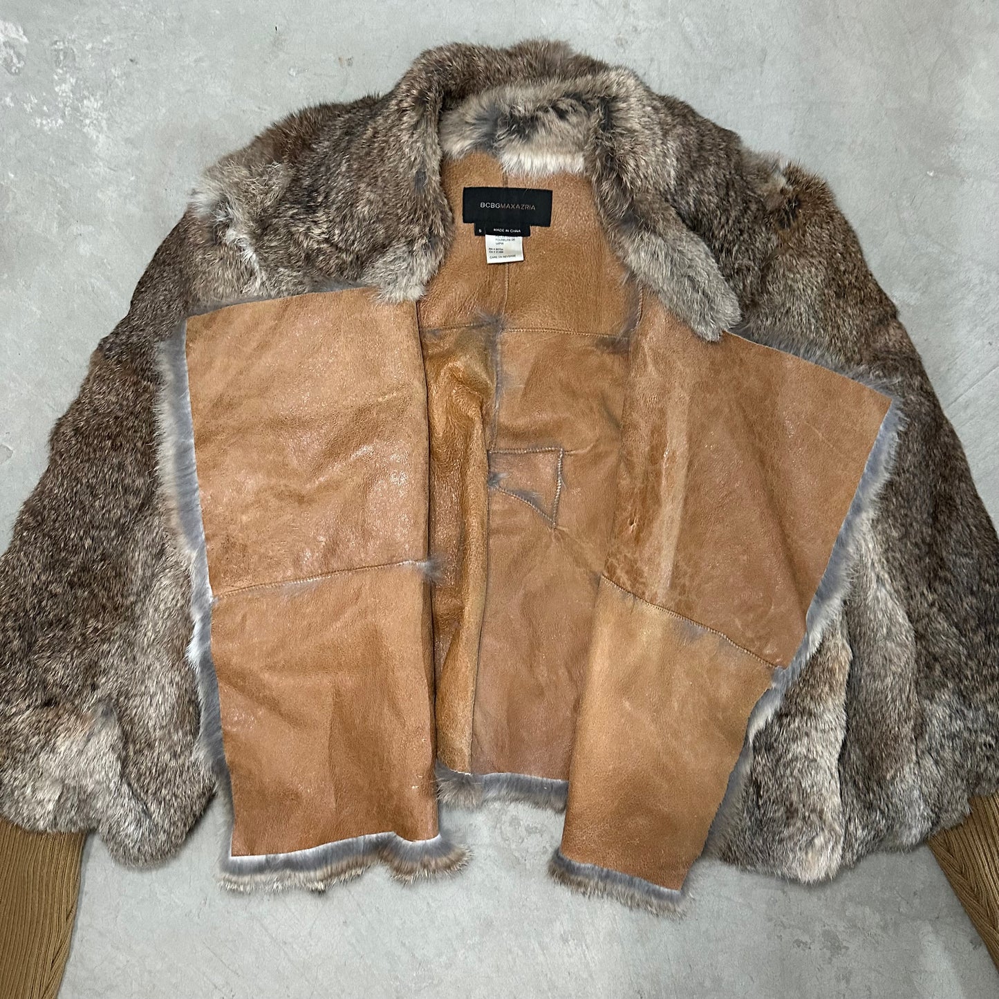 BCBG Max Azria Rabbit Fur Jacket