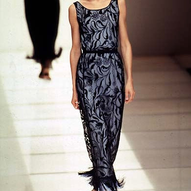 Emporio Armani SS1997 Floral Fringe Dress