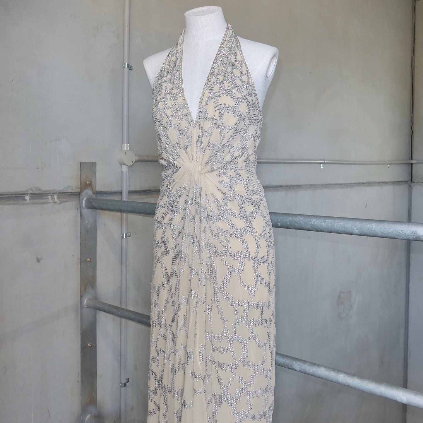 Roberto Cavalli 2007 Sequin Silk Gown