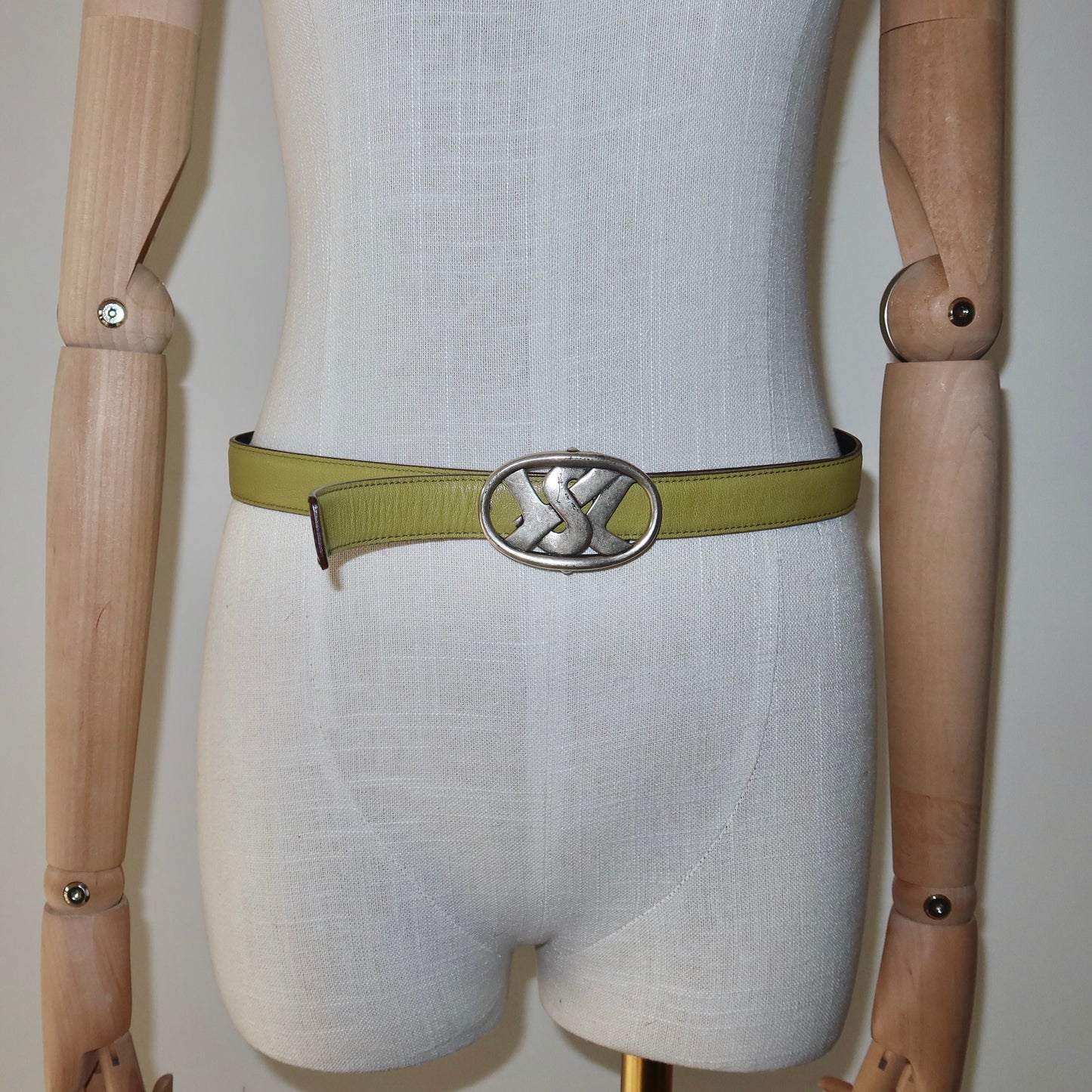 YSL AW2003 Green Reversible Belt