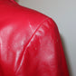 Balmain Red Leather Blazer