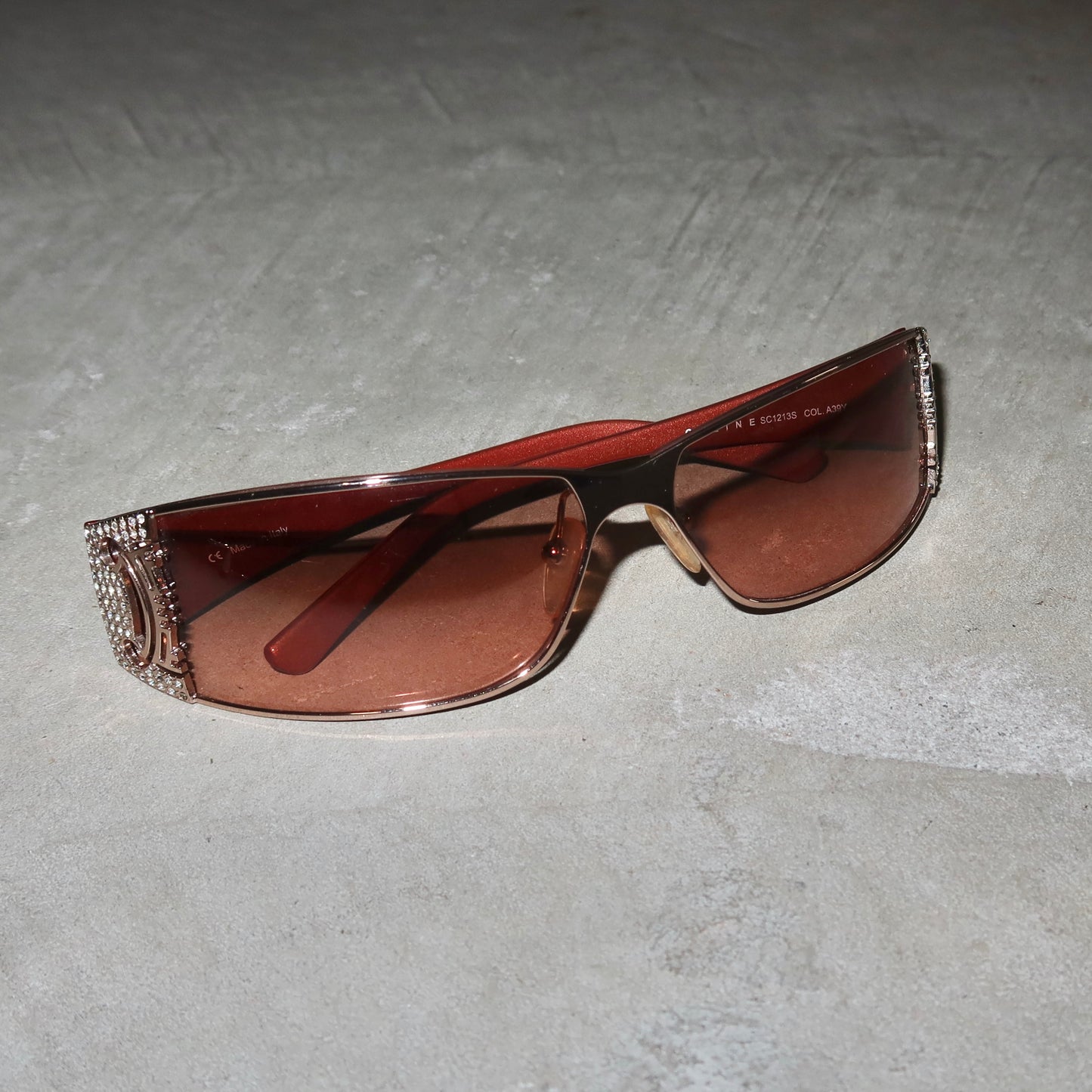 Celine Rhinestone Split Logo Sunglasses