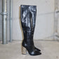 Emilio Pucci Leather Boots with Mirror Heel (38)