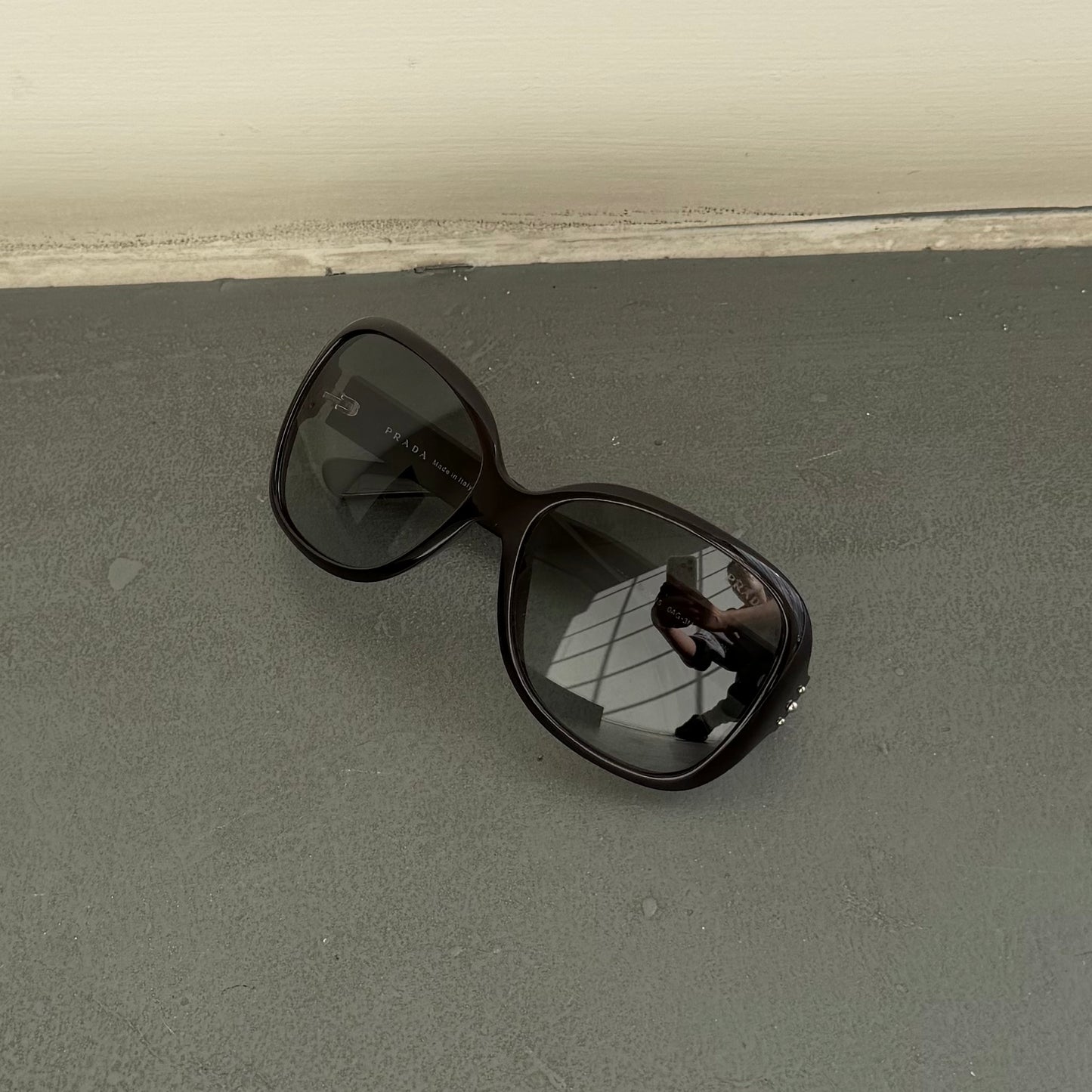 Prada Bug Eye Studded Sunglasses