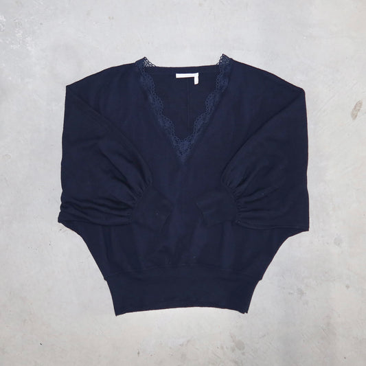 Chloé Navy 2021 Batwing Jumper