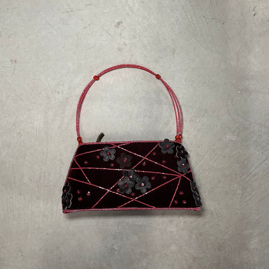 Vintage Velvet Embellished Bag