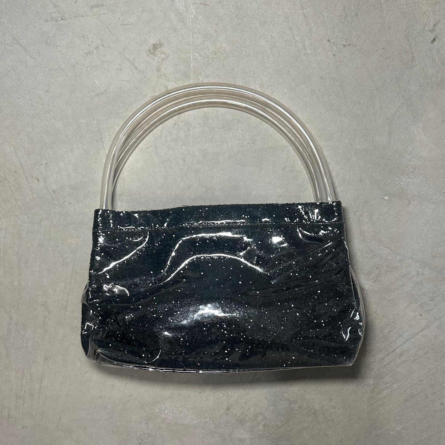 Miu Miu Black Plastic Glitter Bag