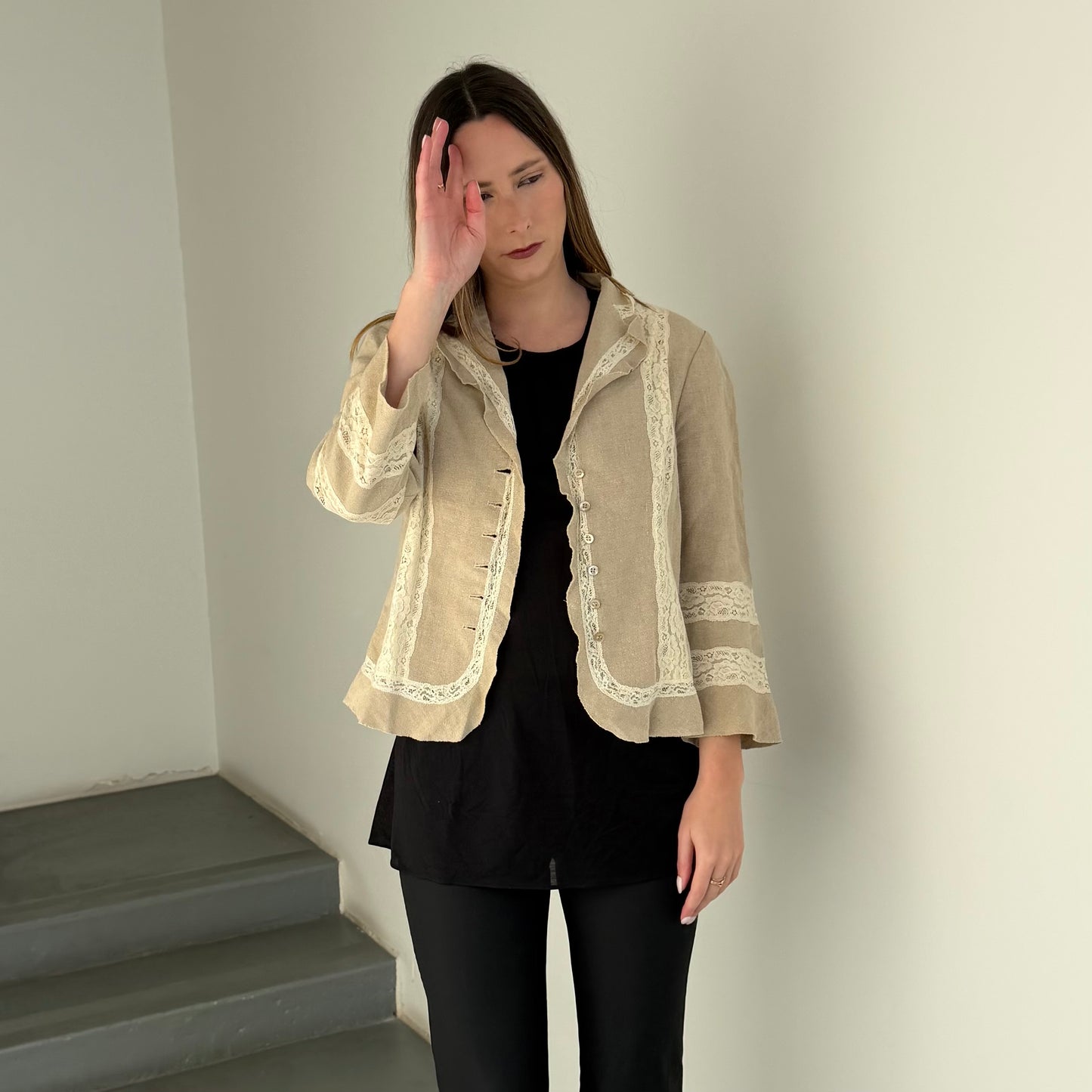 Moschino Linen and Lace Blazer