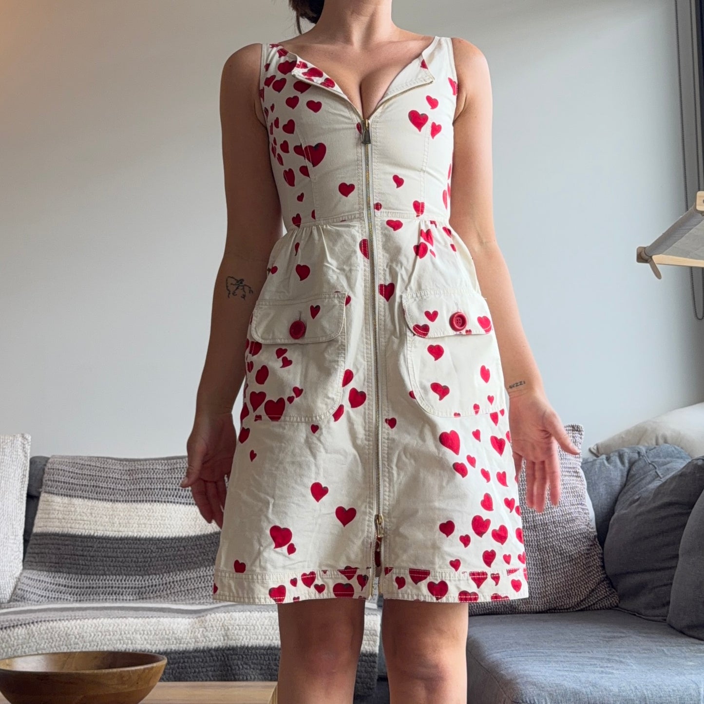 Moschino Heart Print Dress