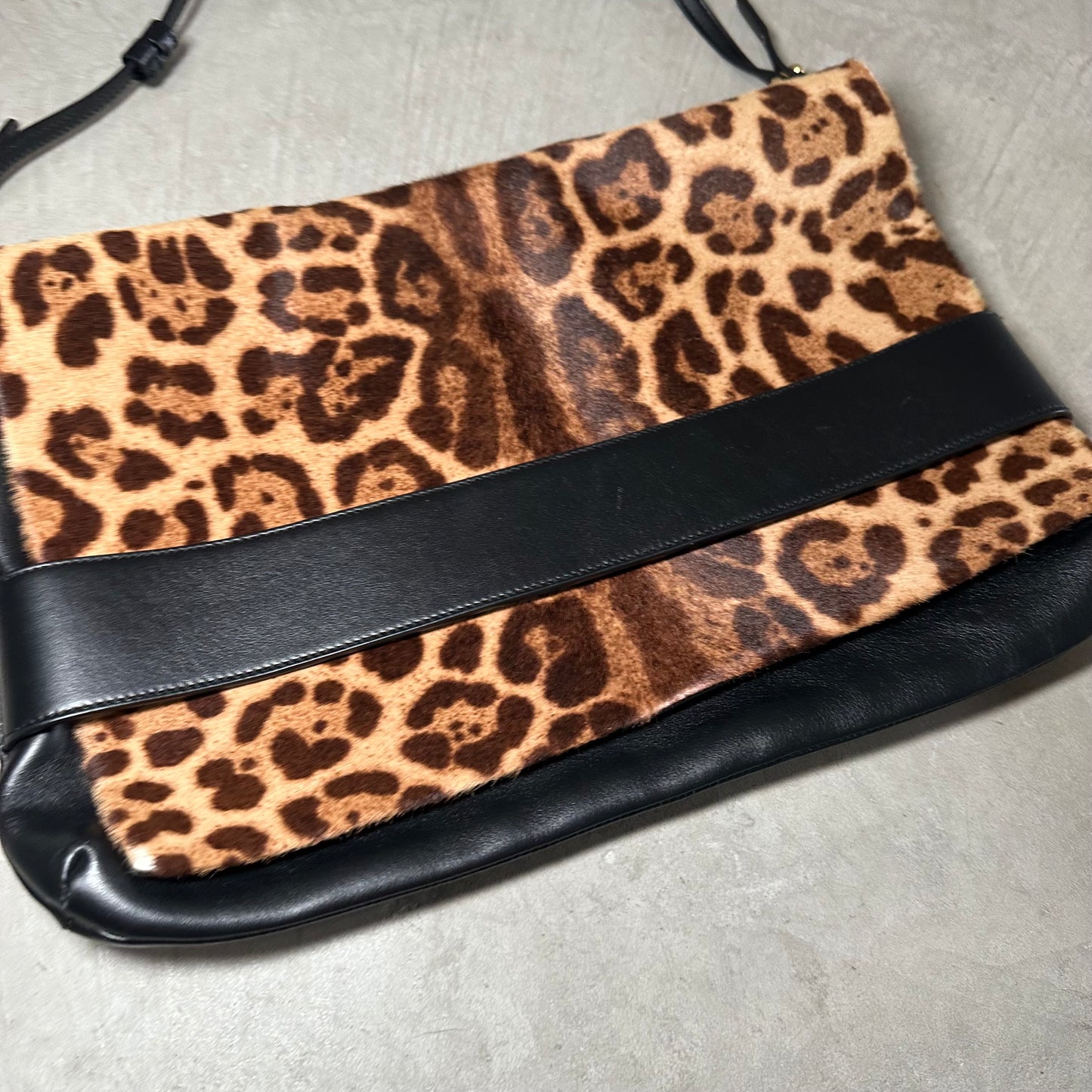 Vintage Leopard Print Cowhide  Tote