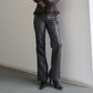 Philosophy di Alberta Ferretti Embroidered Leather Trousers