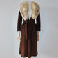 Vintage Suede and Fox Fur Trench