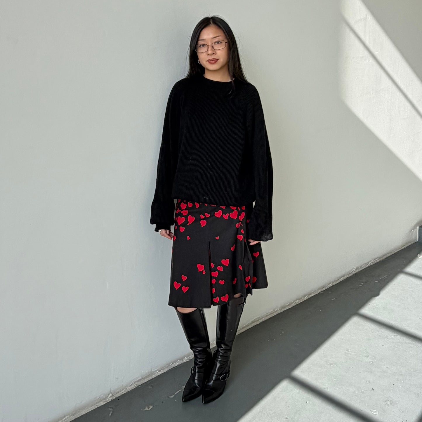 Moschino Heart Print Skirt