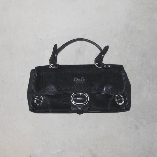 D&G Black Suede Bag with Buckles