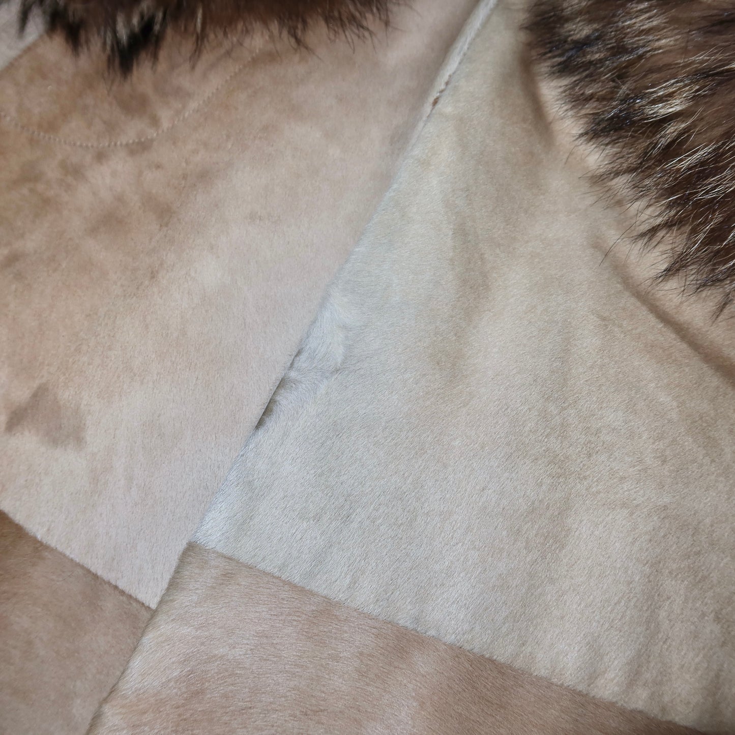 Trussardi AW2000 Cowhide and Fox Fur Coat