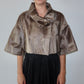 Marni Grey Lamb Fur Cropped Jacket