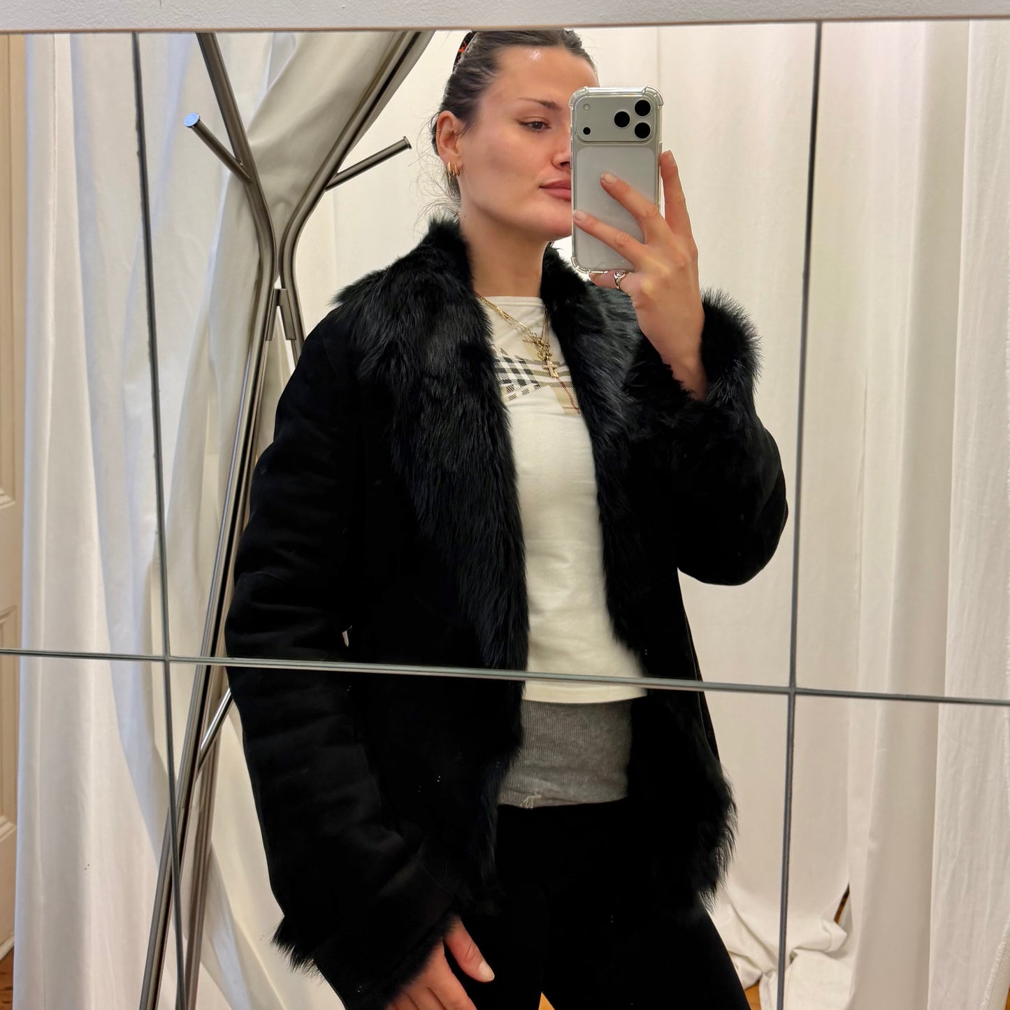 DKNY Shearling Coat
